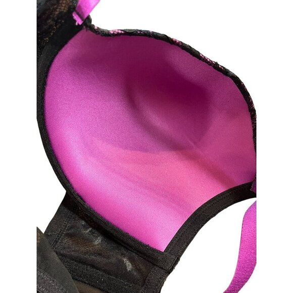 Adorn Me Bra Women 40D Pink Lace Floral Feminine Sexy Intimates Romantic Punk - Picture 11 of 13